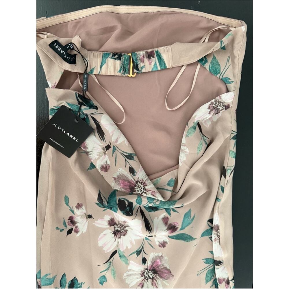 JLUXLABEL Blush Floral Strapless Maxi Dress Romantic Garden Party NWT Size S - Picture 5 of 15